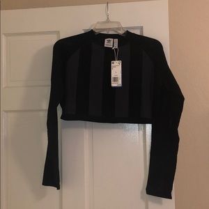 Cropped Adidas Mesh Jersey Top
